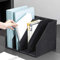 OhMill Porte-Revues Pliable Module de Classement Vertical Porte-Catalogues avec 4 Compartiments Boîte de Rangement Bureau Organiseur Extensible en Plastique Panier de Support de Fichiers