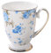 Kaffeebecher Teebecher Aus Porzellan, Keramik Tee-Tasse Kaffeetassen Trinkbecher Mit Griff Für Zuhause Büro, 300ML Unterschiedliche Blumen Muster Tasse Für Kaffee Tee Cappuccino Und Latte (E)