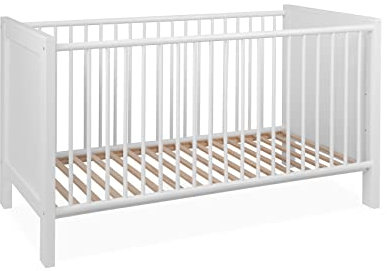 expendio Babybett Landström 66B weiß 70x140 cm Gitterbett Kinderbett Lattenrost Babyzimmer Kinderzimmer