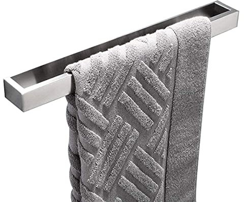 Flybath 40 CM Porta Asciugamani Adesivo SUS 304 Acciaio Inossidabile Anelli Portasciugamani Porta Asciugamano Bidet Bagno Cucina da Muro, Spazzolato