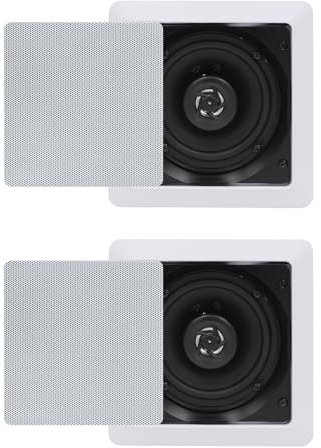 Herdio in altoparlanti a parete 5,25 pollici 2-way soffitto sistema audio compatibile con Bluetooth perfetto per Home Theater, soggiorno, ufficio, negozio