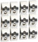 infactory Zettelhalter: 12er-Set Edelstahl-Notiz-Halter Gravity Lock, selbstklebend (Notizhalter selbstklebend, Notizhalter-Set, Wandhalterung)
