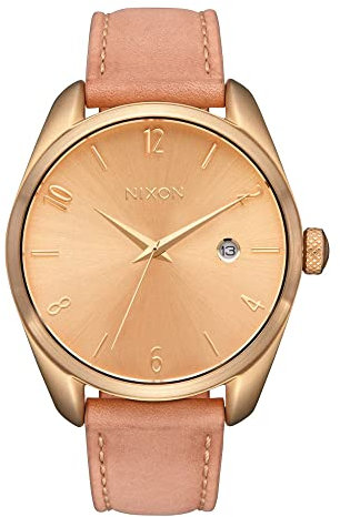 Nixon Damen Analog Japanisches Miyota-Quarzuhrwerk mit DREI Zeigern und Datumsanzeige Uhr mit Leder Armband A1343-5085-00