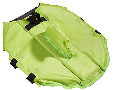 Durable Dog Schwimmweste Hund Schwimmweste Einstellbare Ripstop Haustier Sicherheitsweste Hund Rettungsretter mit Rettungsgriff für kleine, mittelgroße oder größere Hunde Schwimmen Grün XXL