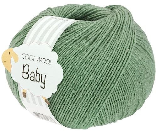 LANA GROSSA Cool Wool Baby | 100% Schurwolle Merino, filzfrei | Handstrickgarn aus 100% Schurwolle (Merino) | 50g Wolle zum Stricken & Häkeln | 220m Garn FB 297
