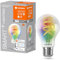 LEDVANCE SMART+ WIFI LED-Lampe, Weißglas, 4,8W, 470lm, klassische Glühlampenform mit E27-Sockel, regulierbares Farblicht & Weißlicht, dimmbar, steuerbar per App oder Sprachsteuerung, gute Lebensdauer