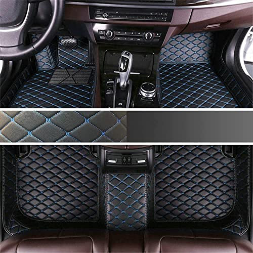 77YLMT77 Nach Maß Auto FußMatten für 99% Stufenheck, Schrägheck, Coupe, Kombi, Cabriolet, Großraumlimousine 2000-2024 (Schwarz Blau)