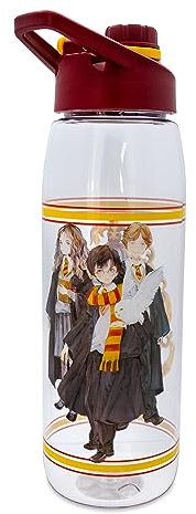 Harry Potter Hogwarts Anime Water Bottle With Screw-Top Lid | Holds 28 Ounces