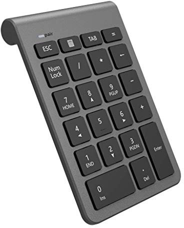 Rytaki Bluetooth Ziffernblock für Laptops, tragbarer drahtloser Bluetooth 22-Tasten Nummernblock mit Mehreren Tastenkombinationen für Laptop, PC, Desktop, Surface pro, Notebook, etc.