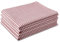 Encasa XO Kitchen Cloth for Cooking | Cotton Hand Towel for Drying Dishes | 70x45 cm Tea Towels | Highly Absorbent for Cleaning & Quick Drying of Plates & Glasses | Ticking Red (Set of 4 Pieces)