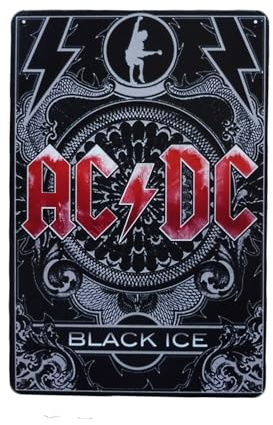 ACDC blechschild - metallschild - metall poster - retro schilder - blech - wanddekoration - vintage schild - metal sign - dekoschild - mancave - männerhöhle