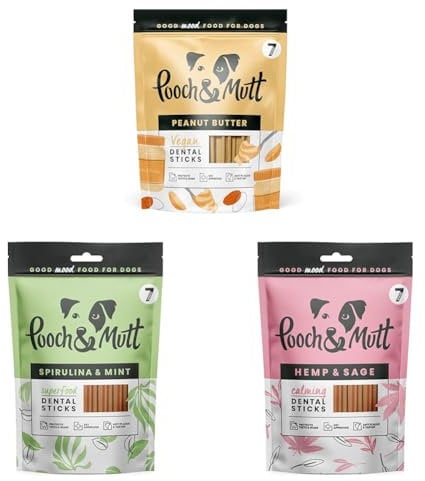 Pooch & Mutt - Dental Stick (Grain Free), Variety Set, Pack of 3x251g