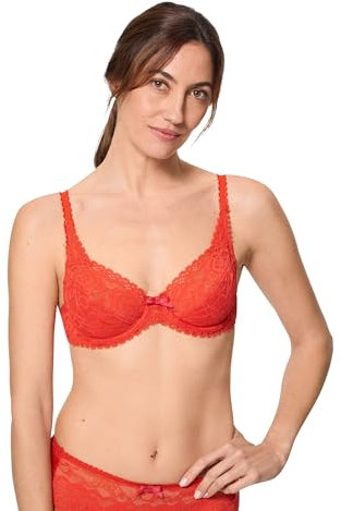 Playtex Flower Elegance Soutien-Gorge À Armatures, Rouge, 95E Femme