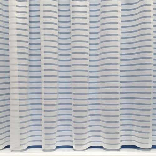 John Aird - Paris Horizontal Stripe Deisgn Net Curtain - Sold In Set Sizes (1.5 Metres Width, Drop: 36 (91cm))
