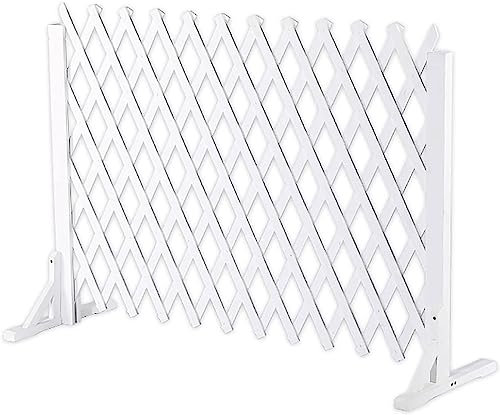 Holzzaun, freistehende Teleskop-Gitterelemente für den Außenbereich, Zaunelement zur Verwendung als Heimdekoration/Gartengitterdekoration/Haustierzaun (80 x 160 cm)