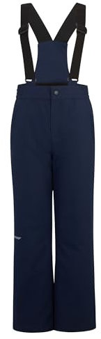 Ziener Kinder ABOL Ski-Hose/Schnee-Hose | wasserdicht, Träger, PFC frei, Dark Navy, 128