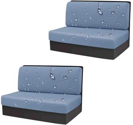 GUYIRT Wohnmobil-Sitzbezüge für Dinette, wasserdicht, für Wohnmobile, Dinette-Kabine, Ersatz-Sofa, Überzug für Reiseanhänger, Couch (blau, 2er-Set)