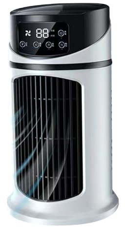 Pastoralist Mini Portable Air Conditioner,Personal Air Conditioners,9.5'' Tall Small Tower Fan 6 Speeds Portable Ac With 300ml Water Tank
