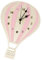 ULDIGI Heißluftballon Wanduhr Rosa Kreative Stille Uhr Für Kinderzimmer Wohnzimmer Dekoration Moderne Wanddeko Ohne Batterie Langlebig Und Einfache Montage