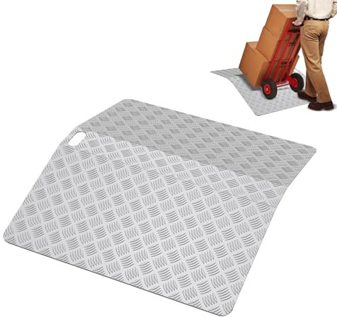 ACXIN Schwellenrampe Türschwellenrampe Rollstuhlrampe,Aluminium Rampe türschwelle,rutschfest Schwellenbrücke Tragbare mit Griffe,Tragfähigkeit 270 kg (80 x 70 x 10 cm)