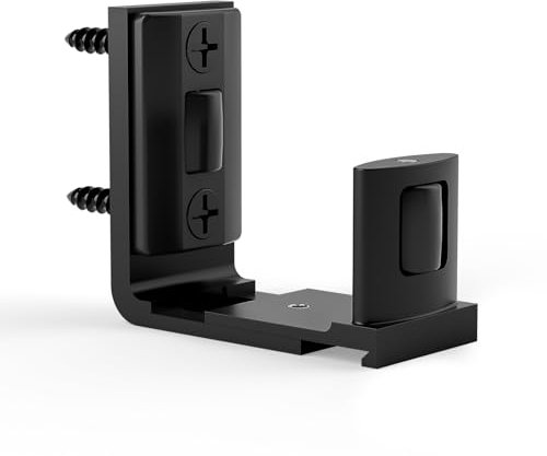 BONIKLUBA Guida Porta Scorrevole Pavimento, Regolabile Guida Piano Parete Forma di U, Montaggio a Parete, Nero