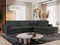 MKS MEBLE Ecksofa Sofa L-Form Dunkelgrau Strukture, Wohnlandschaft L-Form, Couch L Form, Sofagarnitur Couchgarnitur Polsterecke, Breite: 316 cm - Savona L - Dunkelgrau Strukture - Rechts