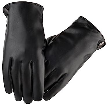 LALADEFIEE Fahrradhandschuhe Warm mit Touchscreen Funktion aus Pu