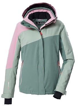 killtec Damen Skijacke/Funktionsjacke mit abzippbarer Kapuze und Schneefang KSW 26 WMN SKI JCKT, helles salbei, 50, 43412-000