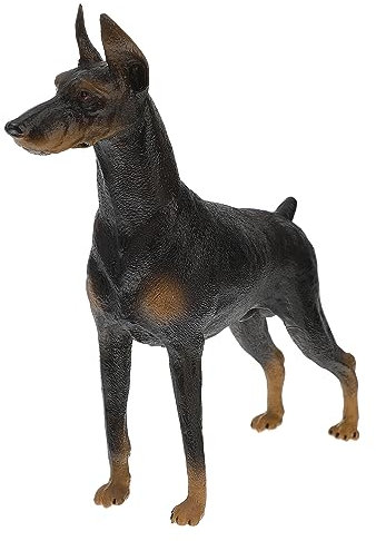 GRIRIW Hoch Simulierte Dobermann Hund Figurine Kunststoff Desktop Statue Hund