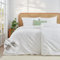Duvetnova Bettwäsche 135x200 Baumwolle 4teilig Weiß Superweiche 100% Vorgewaschene Baumwolle mit Leinenstruktur ÖKO-TEX Bettwäsche Hotel 2 Bettbezüge 135x200+2 Kissenbezüge 80x80 Bettwäsche Einfarbig
