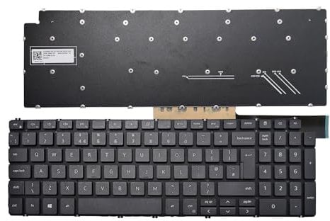 Laptop UK Keyboard Compatible for Dell Inspiron 5502 5509 5505 5509 5510 5590 5591 5584 5598 5593 3501 3505 Black No Backlit 0W0FYR PK133MF2C44