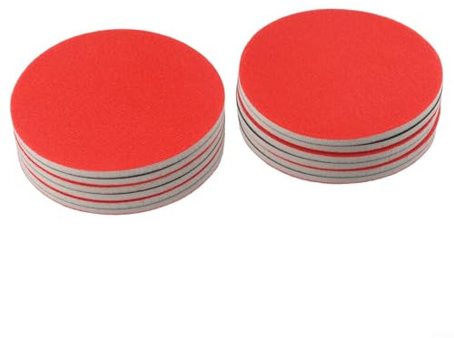 Jotekonoby 12/24 Pieces Bowling Ball Sanding Pads, Professional Resurfacing Polishing Kit with 500-4000 Grit Abrasive Sandpaper for Ball Maintenance