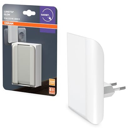 OSRAM Nachtlicht, indirektes Licht, 3000K, 5lm, 0,28W, Tageslichtsensor, Plug-and-Play, für Kinderzimmer und Wohnbereiche, Weiß