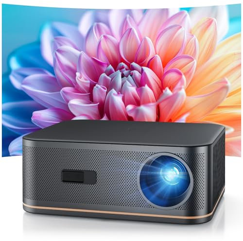 HAPPRUN 4K Beamer 1500 ANSI, Autofokus, Intelligenter Projektor 300 mit WiFi 6, Bluetooth 5.2, für Innen-/Außenbereich, kompatibel mit Smartphone, TV-Stick, PC, PS5, Heimkino geeignet
