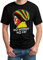 T-Shirt Herren Jamaika Merkel in Reggae Mütze - No Woman No Cry Tshirt Mann M Schwarz