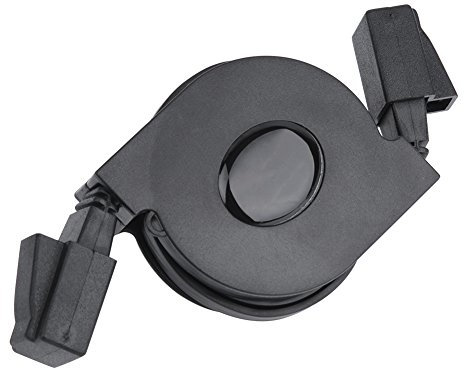 Cavo di Rete Nuovo Cavo di Rete CAT6 Ethernet Gigabit Lan RJ45 Retrattile Regolabile 1m / 2m Nero(1M)