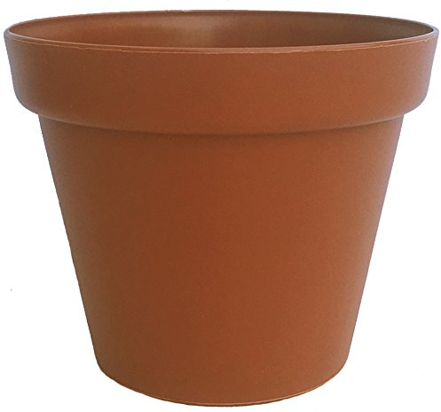 Wamat Blumenkübel Blumentopf Pflanzkübel Pflanztopf 4 Größen / 8 Farben S - XXLNeu!! (Durchmesser:34 cm, Terracotta)
