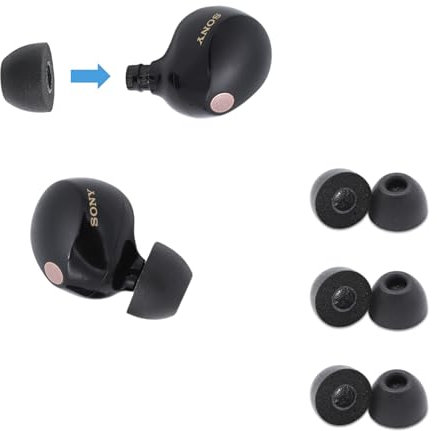 COMPLY TrueGrip Pro Memory Foam Tips for Sony True Wireless Earbuds - Made from Comfortable Memory Foam for a Secure Fit (Small)