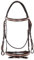 EQUESTRO BRIGLIA CLINCHER ROSE GOLD OHNE REDINI, FULL, dunkelbraun, 1