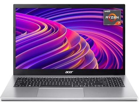 Acer Aspire Go 15 AG15-42P Laptop - AMD Ryzen 7 5825U, 16GB RAM, 512GB SSD, Integrated Graphics, 15.6 Full HD LED Display, Windows 11, Silver - Charger not included