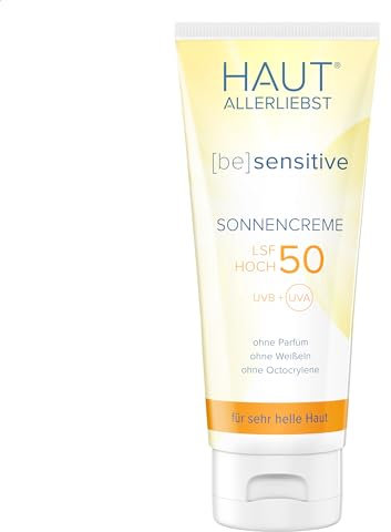 HAKA Sonnencreme LSF 50, 100 ml, zuverlässiger UVA- & UVB-Schutz ohne weißen Film, wasserfest & klebefrei, zieht schnell ein, ohne Octocrylene, mit Sheabutter, parfümfrei, vegan