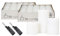 EDZARD Set 3 Dauerkerzen Cornelius Plus 100 Teelichter & 2 Stabfeuerzeuge (Ø 6 cm, H 6, 8, 10 cm) in weiß - Teelichter Plus Halter, Kerzenhalter in Kerzenoptik, Windlicht inkl. Anzünder - Deko Kerze