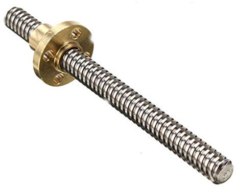 T8 Trapezblei-Schraube, Linearstab, 3D-Drucker, Leitspindel, 8 mm, Kugellager, Stahl mit Kugelnuss, für 3D-Drucker, 100–450 mm