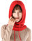 Yekeyi Winterhaube, gestrickt, aus Kaschmir, Skimaske, Outdoor-Mütze, für Damen, rot, One size