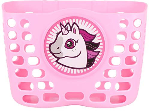 jojofuny Puppen Fahrradsitz Fahrradkorb Vorne Kinder Roller Verdickte Roller Bike Dreirad Abnehmbare Bar für Kleinkind ? Rosa Fahrradkiste Lenkerkorb