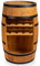 CREATIVE COOPER Weinfass Stehtisch - Mini Bar Regal mit Wine Bottle Holder - Alkohol Shrank - Flaschenregal Holz Regale - Holzfass Deko Hausbar Theke - Fassmöbel - fassbar - Fassbar 80cm (Eiche)
