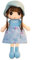 LICHENGTAI Weiche Stoffpuppe, 45cm Stoffpuppe babypuppe Püppchen mit Haar, Schöne Puppe Stoffpuppe Plüsch Stofftier Spielzeug Cartoon Deko Toy Geschenk Gift für Kinder Baby Mädchen, Blau