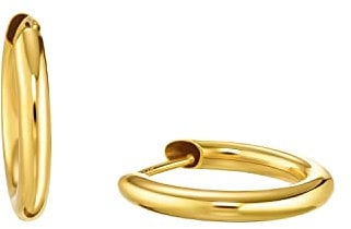 Amor Creolen Unisex Damen Herren Ohrschmuck, 1,2 cm, Gold, Kommt in Schmuck Geschenk Box, 2013675