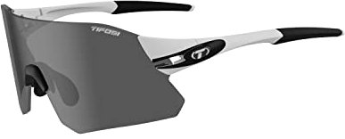 Tifosi Rail Interchangeable Lens Sunglasses, White/Black (Smoke/Ac Red/Clear), One Size