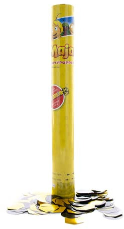 Party Factory `Biene Maja´ Party Popper 1er Set, 40 cm Konfettikanone mit bunt schimmerndem Konfetti, bis zu 8 m Flughöhe